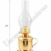 Brass Railroad Agent Oil Lamp USA Made - 15"