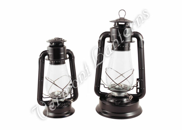 Hurricane Lantern - Galvanized Steel Black - 15"