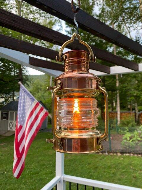 Brass Copper Anchor Oil Lamp