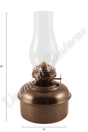 Oil Lamps - Antique Brass "Dorset" Table Lamp - 8"