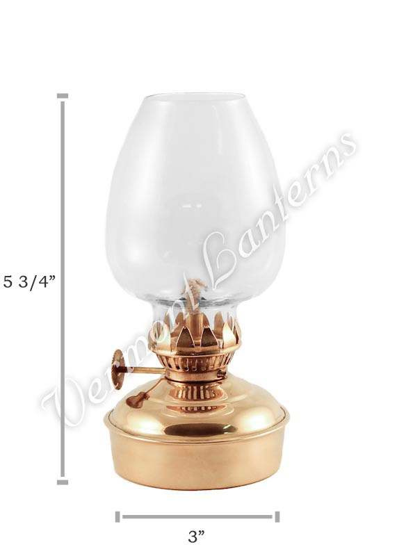 VINTAGE MINI BRASS OIL LAMP 