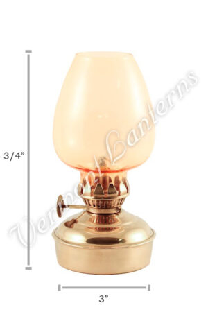 Oil Lanterns - Brass Mini - 5.75" Amber Glass