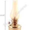 Mini Oil Lamp Chimney #6 Amber - 1 1/4" x 4 1/2"