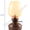 Oil Lanterns - Antique Brass Mini - 5.75" Amber Glass