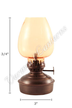 Oil Lanterns - Antique Brass Mini - 5.75" Amber Glass