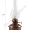 Mini Oil Lamp Chimney #6 - 1 1/4" x 4 1/2"