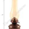 Oil Lanterns - Antique Brass Mini XL 7" - Amber Glass