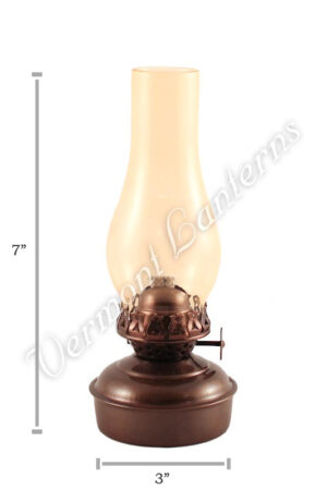 Oil Lanterns - Antique Brass Mini XL 7" - Amber Glass