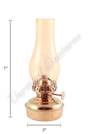 Oil Lanterns - Brass Mini XL 7" - Amber Glass