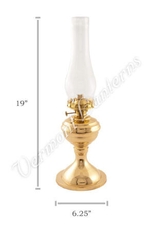 Oil Lantern - Brass "Equinox" Table Lamp - 19"