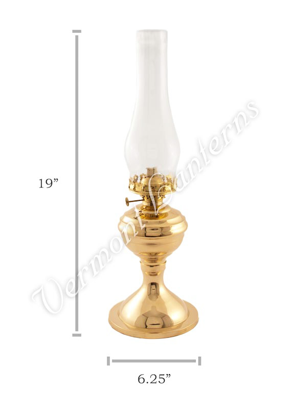 Oil Lantern - Brass "Equinox" Table Lamp - 19"