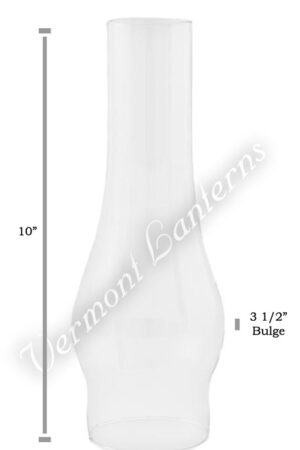 Oil Lamp Chimney #4 Frosted Glass 3" x 10"