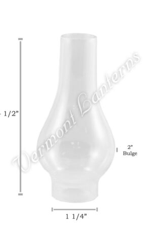 Mini Oil Lamp Chimney #6 - 1 1/4" x 4 1/2"