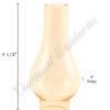 Mini Oil Lamp Chimney #6 Amber - 1 1/4" x 4 1/2"