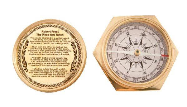 Nautical Gifts - Brass Pocket and Desk Compass - 4"