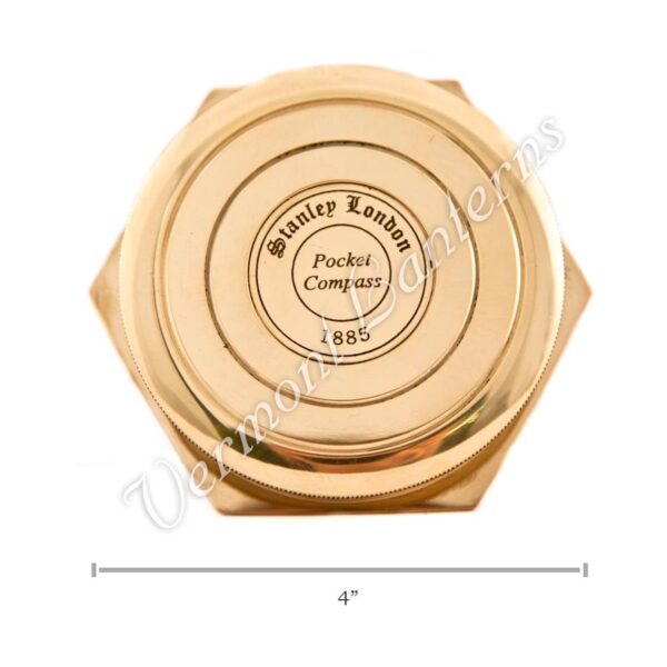 Nautical Gifts - Brass Pocket and Desk Compass - 4"