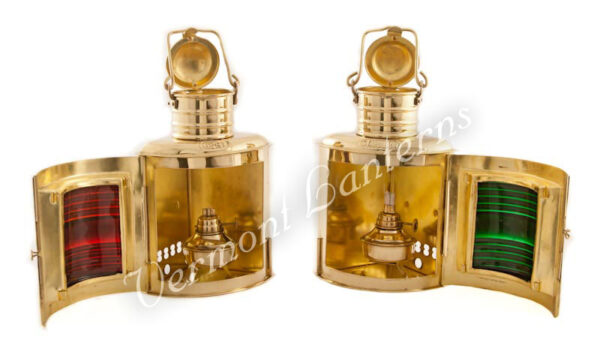 Ships Lantern Brass Port & Starboard - 9"