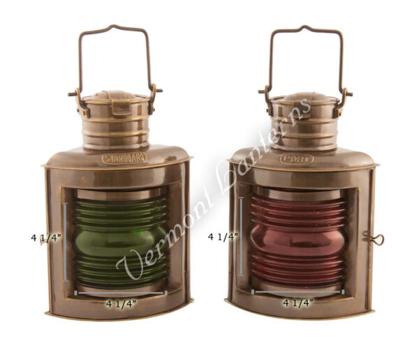 Lamp Chimney-Port & Starboard Glass-10"- set of 2