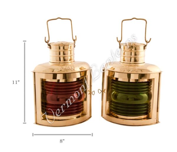 Ships Lantern Brass Port & Starboard - 11"