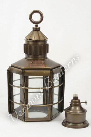 Ship Lanterns Clipper Lamp Antique Brass - 13"