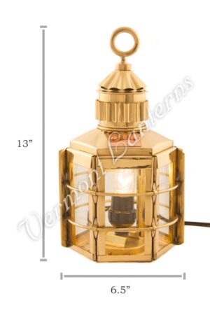 Electric Lanterns - Ship Lanterns Clipper Lamp Brass - 13"