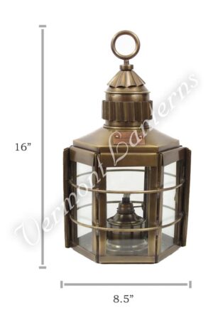 Ship Lanterns Clipper Lamp Antique Brass - 16"