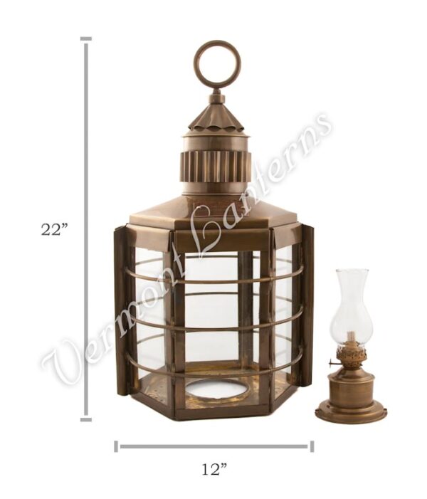 Ship Lanterns Clipper Lamp Antique Brass - 22"