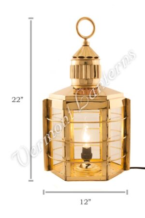 Electric Lanterns - Ship Lanterns Clipper Lamp Brass - 22"