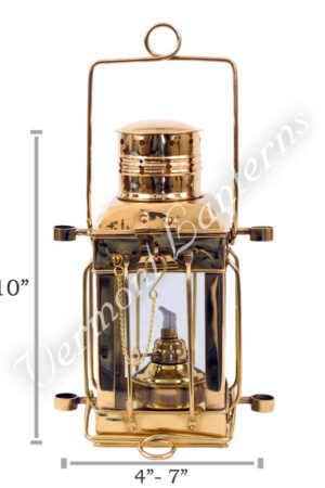 Oil Lamps - Brass Cargo Lamp 10"