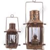 Oil Lamps - Antique Brass Cargo Lamp 10"