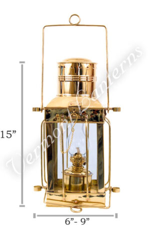 Oil Lamps - Brass Cargo Lamp 15"