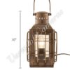 Electric Lantern - Ship Lantern Antique Brass Chiefs Lamp - 10"