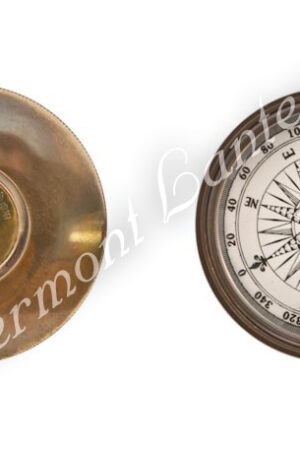 Nautical Gifts - Antique Brass Pocket and Desk Compass - 2"