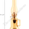 Oil Lanterns - Brass Tavern Mug Lamp - 9.5" Amber Glass