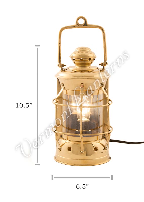 Electric Lanterns - Nautical Lamps Brass Masthead Lantern - 10.5"