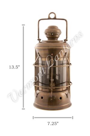 Nautical Lamps - Antique Brass Masthead Lantern - 13.5"