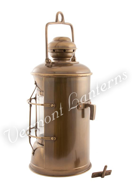 Electric Lanterns - Nautical Lamps Antique Brass Masthead Lantern - 10.5