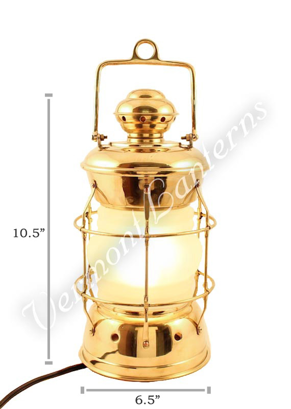 Electric Lanterns - Nautical Lanterns Brass Nelson - 10.5"
