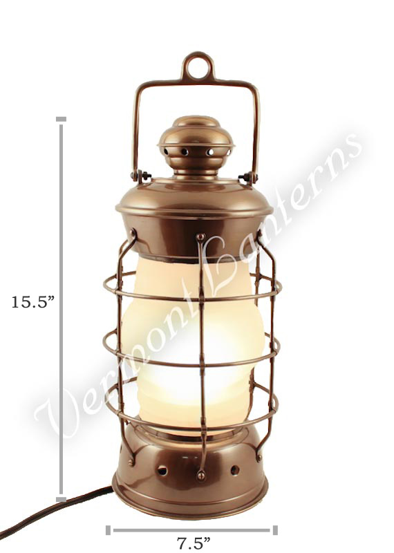Electric Lanterns - Nautical Lanterns Antique Brass Nelson - 15.5"