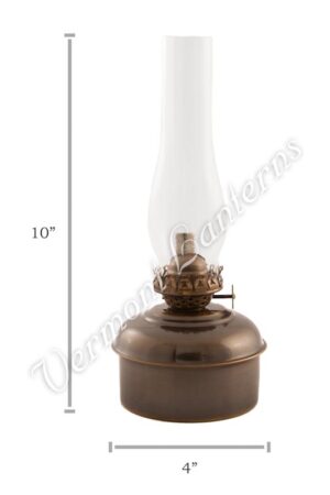 Oil Lamps - Antique Brass "Dorset" Table Lamp - 10"