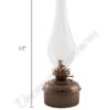 Oil Lamps - Antique Brass "Dorset" Table Lamp - 12"