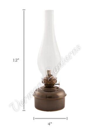 Oil Lamps - Antique Brass "Dorset" Table Lamp - 12"