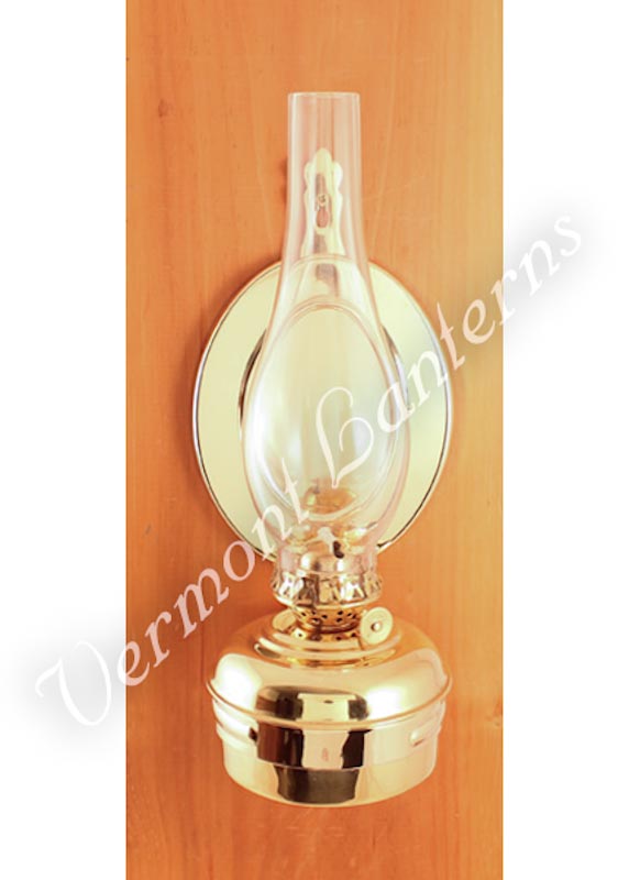 Oil Lamps - Brass "Dorset" Wall Lamp 12"