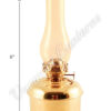 Oil Lamps Brass Table Lamp - 8" Amber Glass