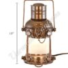 Electric Lantern - Ships Lanterns Antique Brass Anchor Lamp - 10"