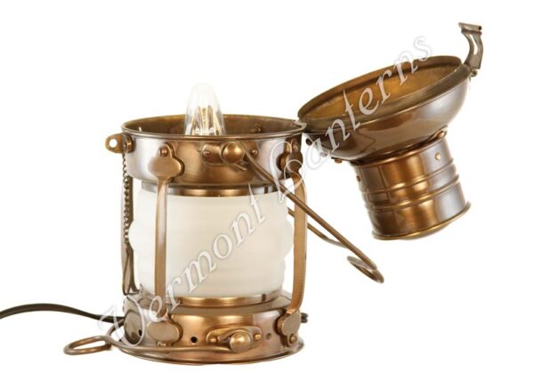 Electric Lantern - Ships Lanterns Antique Brass Anchor Lamp - 10"