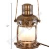 Electric Lantern - Ships Lanterns Antique Brass Anchor Lamp - 12"