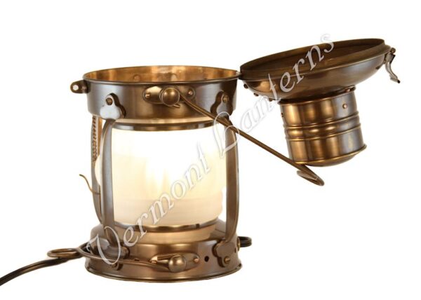 Electric Lantern - Ships Lanterns Antique Brass Anchor Lamp - 12"