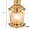 Electric Lantern - Ships Lanterns Brass Anchor Lamp - 15.5"