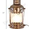 Electric Lantern - Ships Lanterns Antique Brass Anchor Lamp - 19"